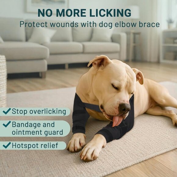 Dog Elbow Protector Brace & Leg Sleeves for Hygroma, Calluses, Arthritis Relief, - Picture 4 of 8